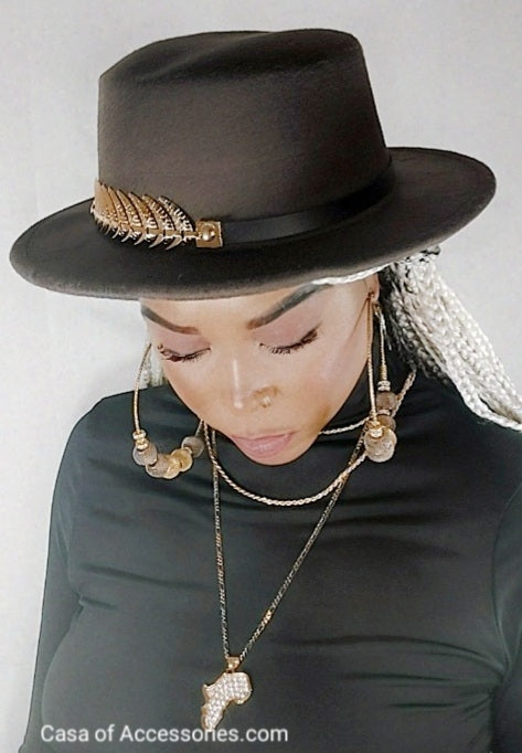 Chocolate Brown Flat Top Hat