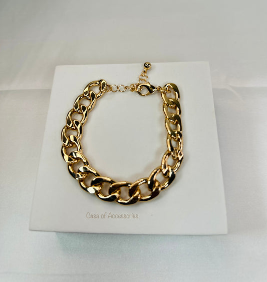 Chunky Gold Chain Link Bracelet