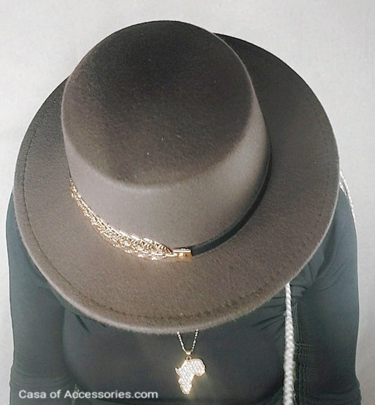 Chocolate Brown Flat Top Hat