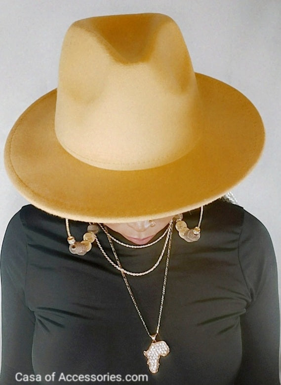 Yellow Fancy Fedora Hat