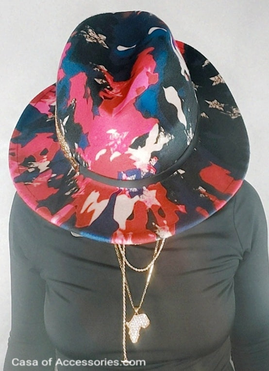 Multicolour Tie-dye Fedora Hat