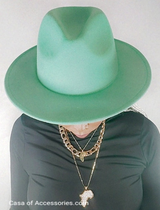 Dollar Green Fedora Hats