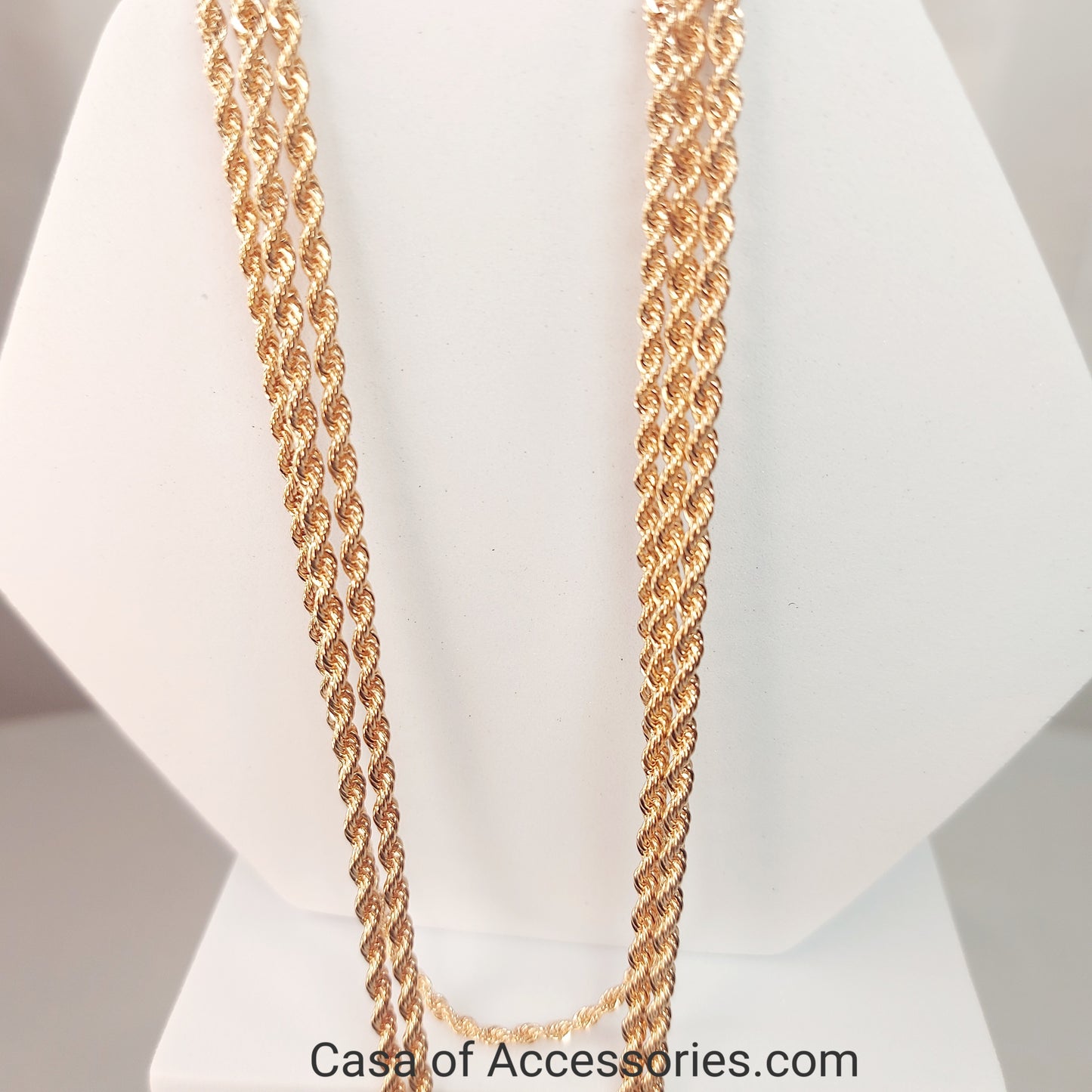 Gold Rope Layering T Bar Necklace