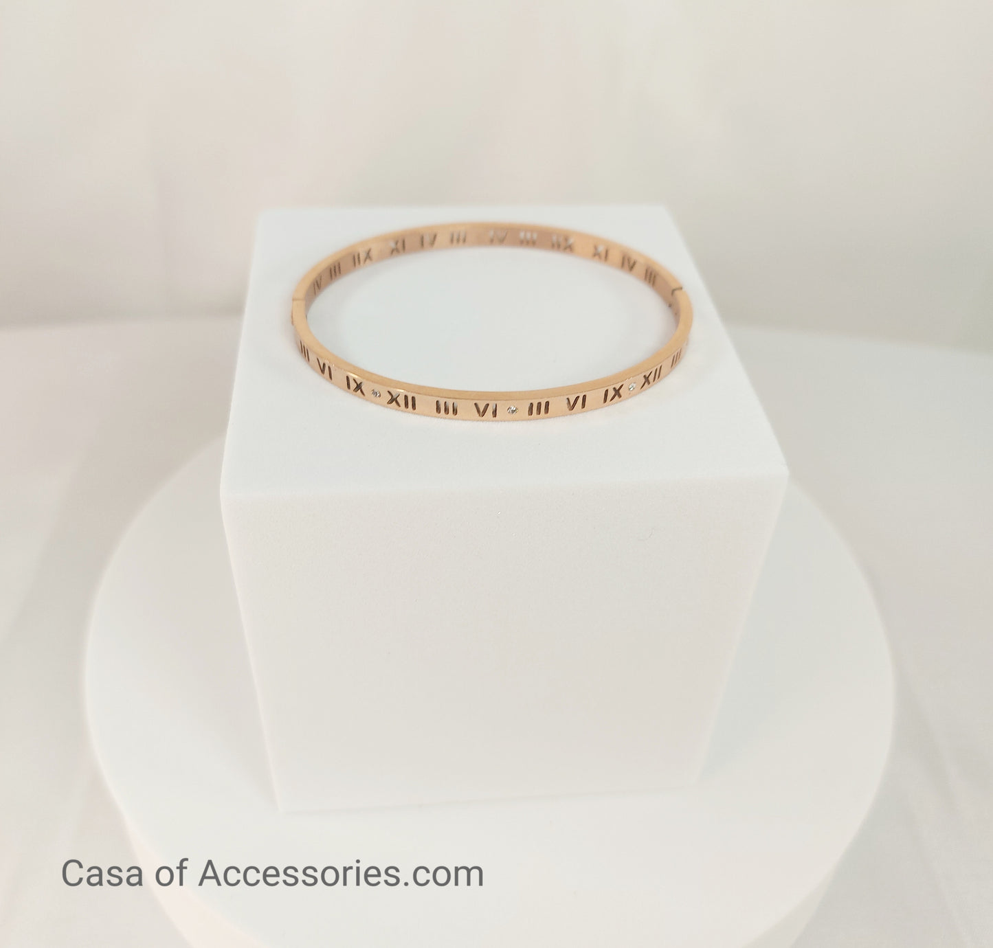 Rose Gold -Roman numerals bracelet