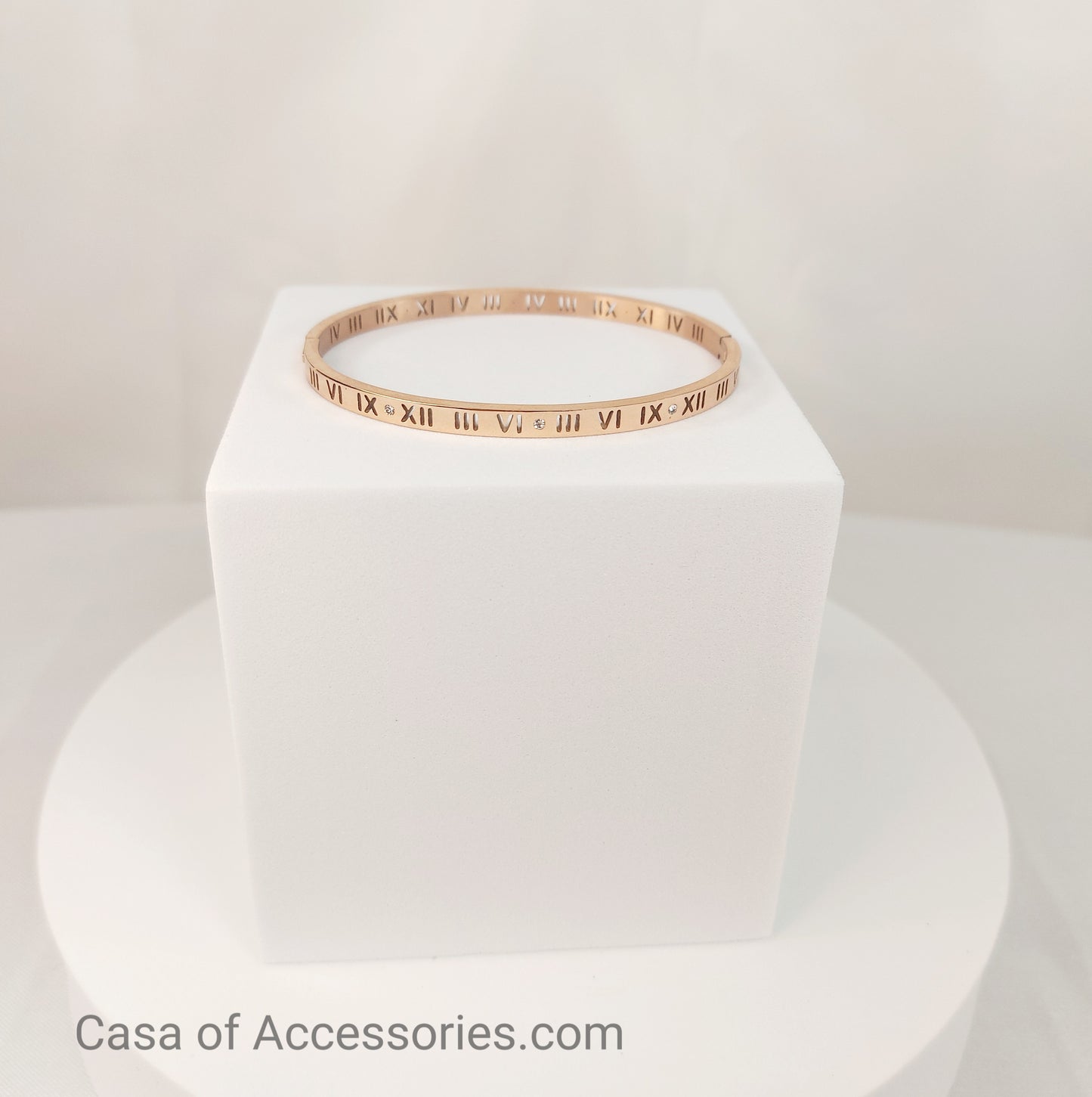 Rose Gold -Roman numerals bracelet