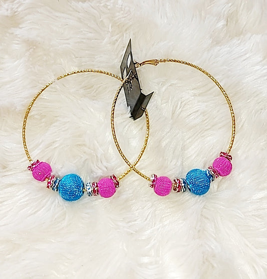 Princess Jasmin Hoops - handmade