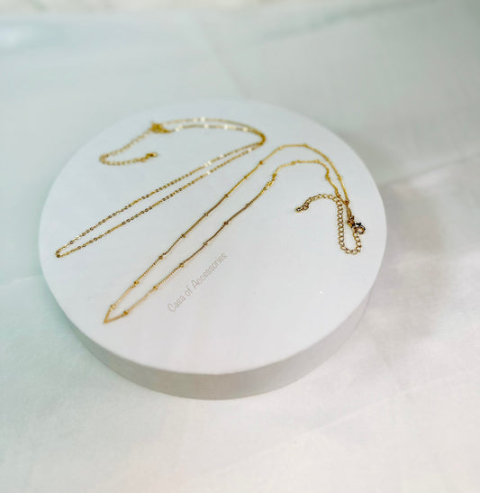 Dainty Gold Chain Necklace - 2pk