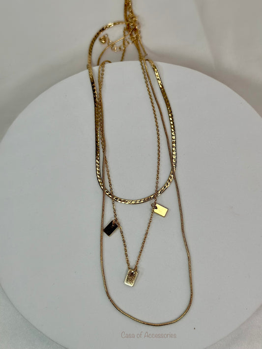 Gold Dainty Charm Necklace 