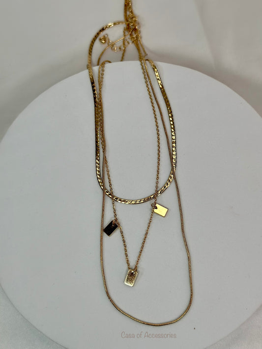 Gold Dainty Charm Necklace