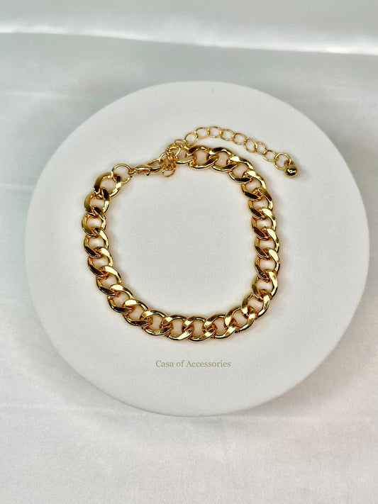 Unisex Gold Chain Link Bracelet